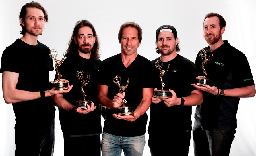 Photo of Maverick Team Holding Emmy Awards